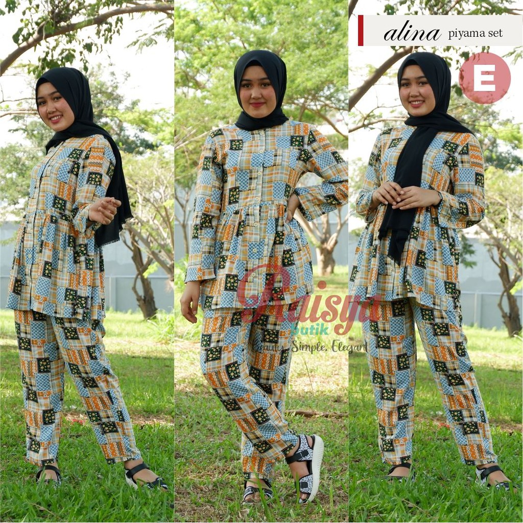 Piyama Set Rayon / One Set Rayon / Set Piyama Wanita Rayon