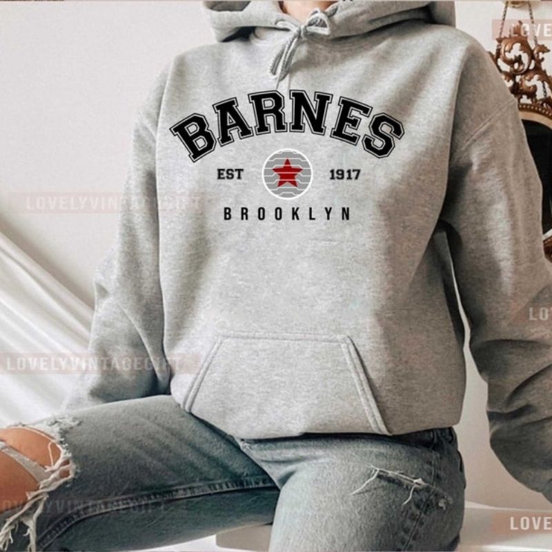 Hoodie BARNES 1917 Bigsize ( S - 6XL )  Sweatshirt Bucky Barnes Shirt Rogers Capatai America Winter Soldier Shirt T-Shirt Jumper Unisex Oversize