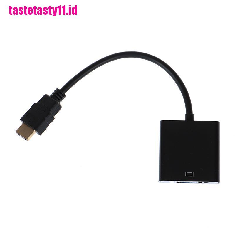 Kabel adapter converter HDMI Ke VGA Warna Hitam Untuk Proyektor monitor HD