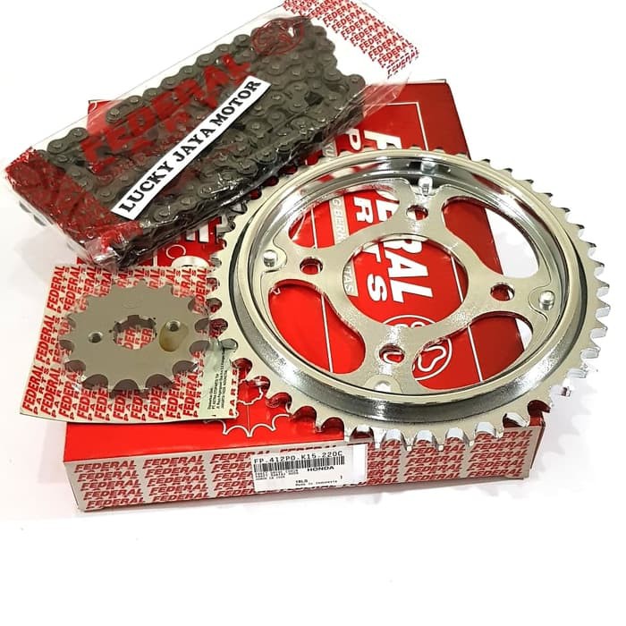 Gearset girset chainkit gear gir set rantai cb150r cb 150r lama old K15 FEDERAL