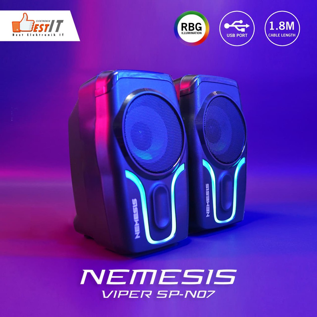 Speaker Gaming Aktif PC RGB Speaker Sounbard Gaming NYK SP-N07 VIPER