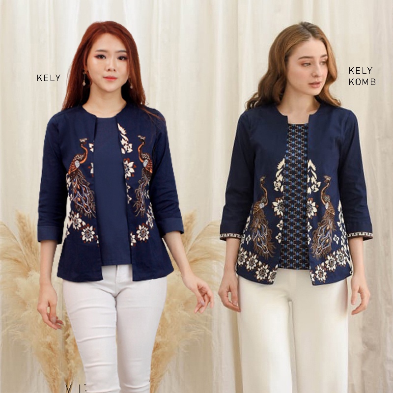 KELY TOP STANDAR / JUMBO / SUPER JUMBO - Atasan Batik Wanita Blouse Wanita