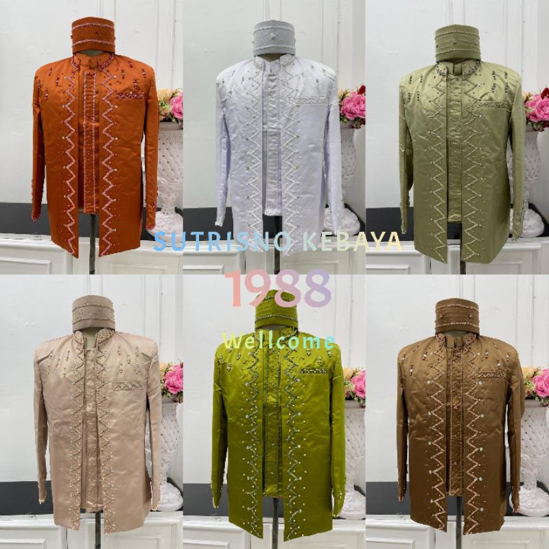 Sutrisno kebaya - Beskap Pengantin Bridal Basofi Beskap Mutiara Beskap Modern Beskap Akad Putih