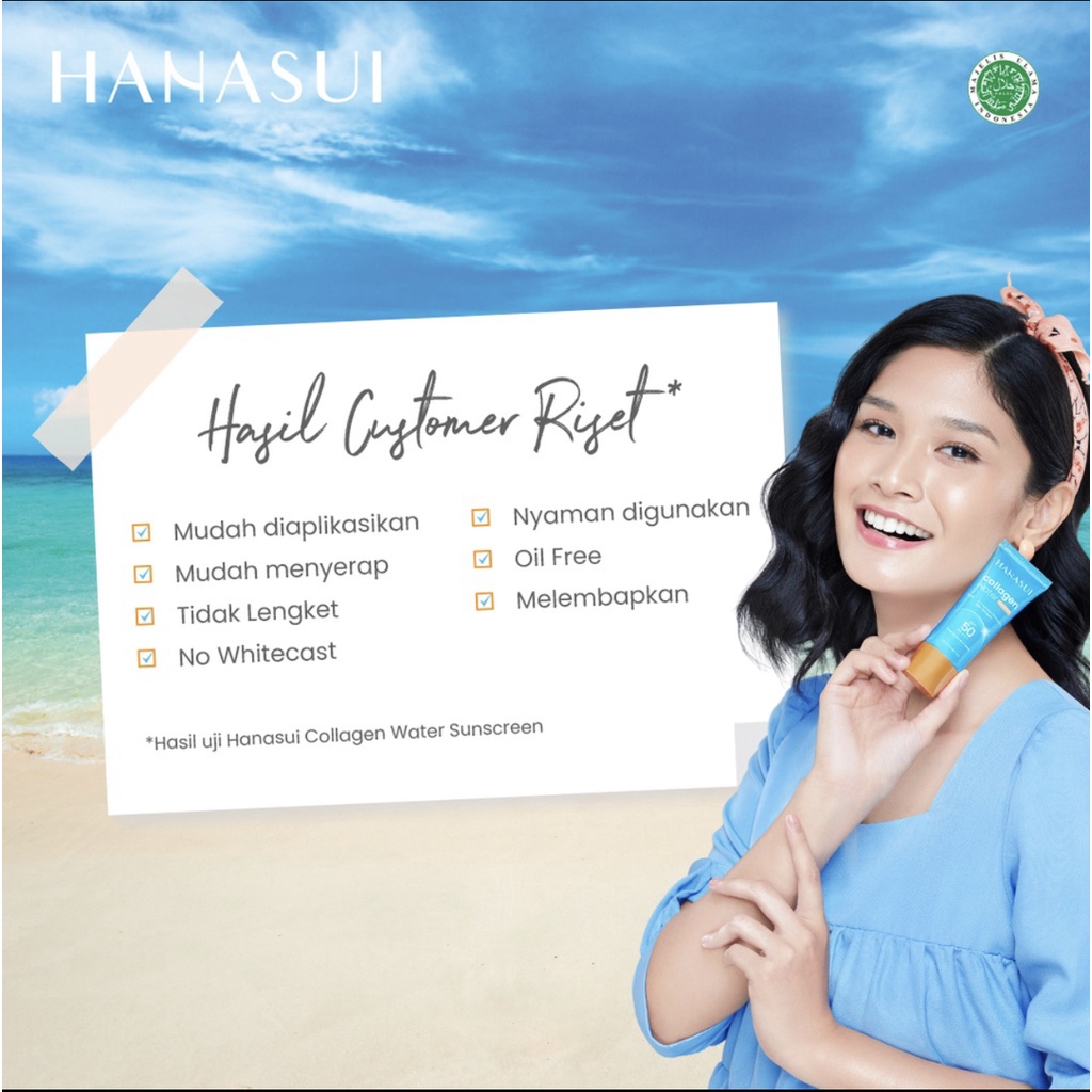 Hanasui Collagen Water Sunscreen SPF50PA+++ Tabir Surya 30ml BPOM