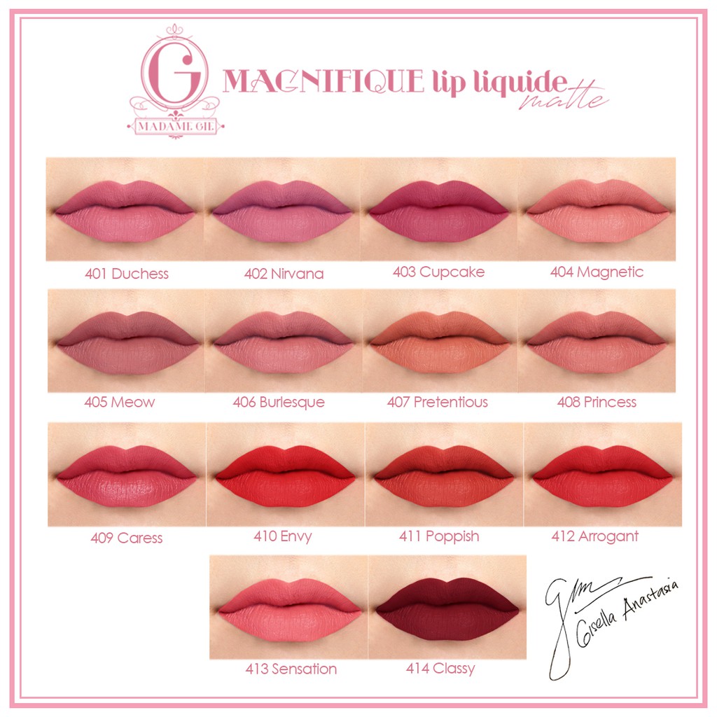 [LIP CREAM] MADAME GIE MAGNIFIQUE LIP LIQUID MATTE BY GISELLA