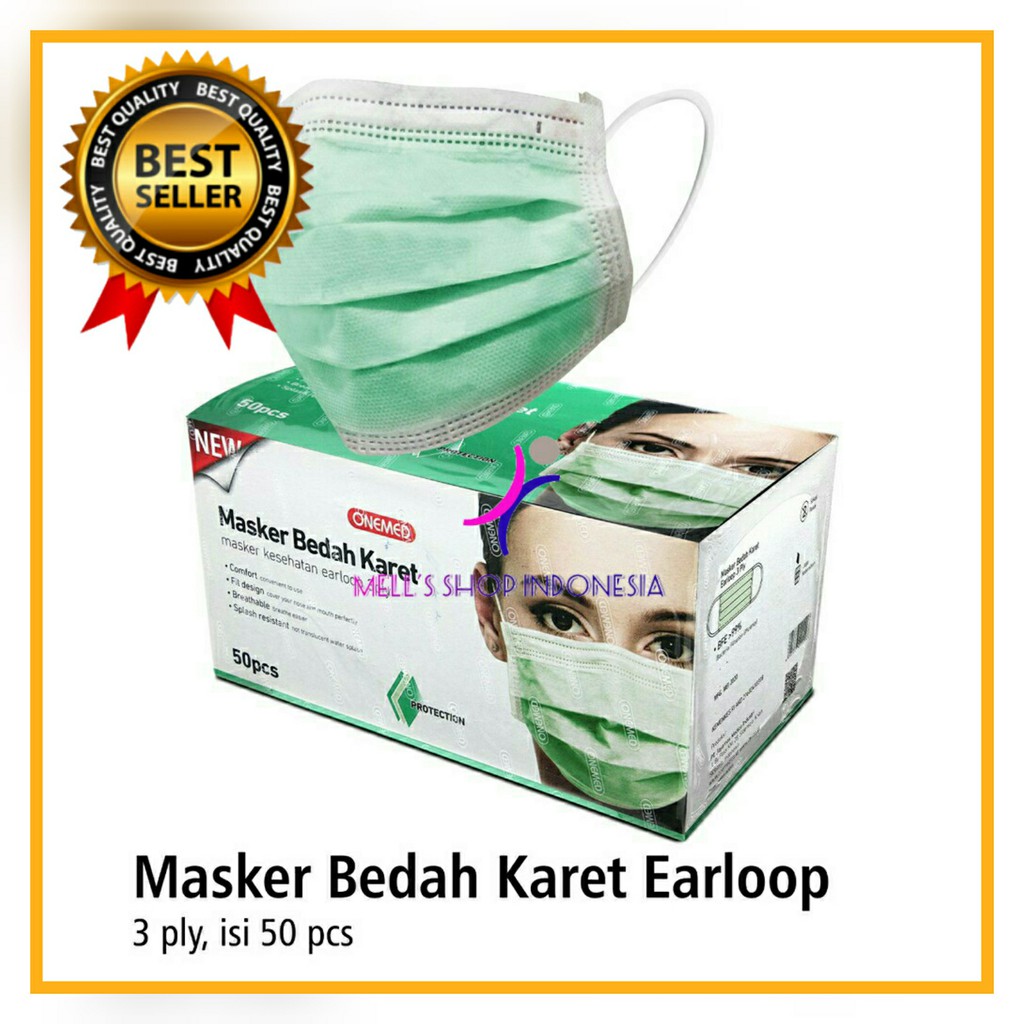 Masker Onemed box Segel Masker Earloop Onemed surgical  