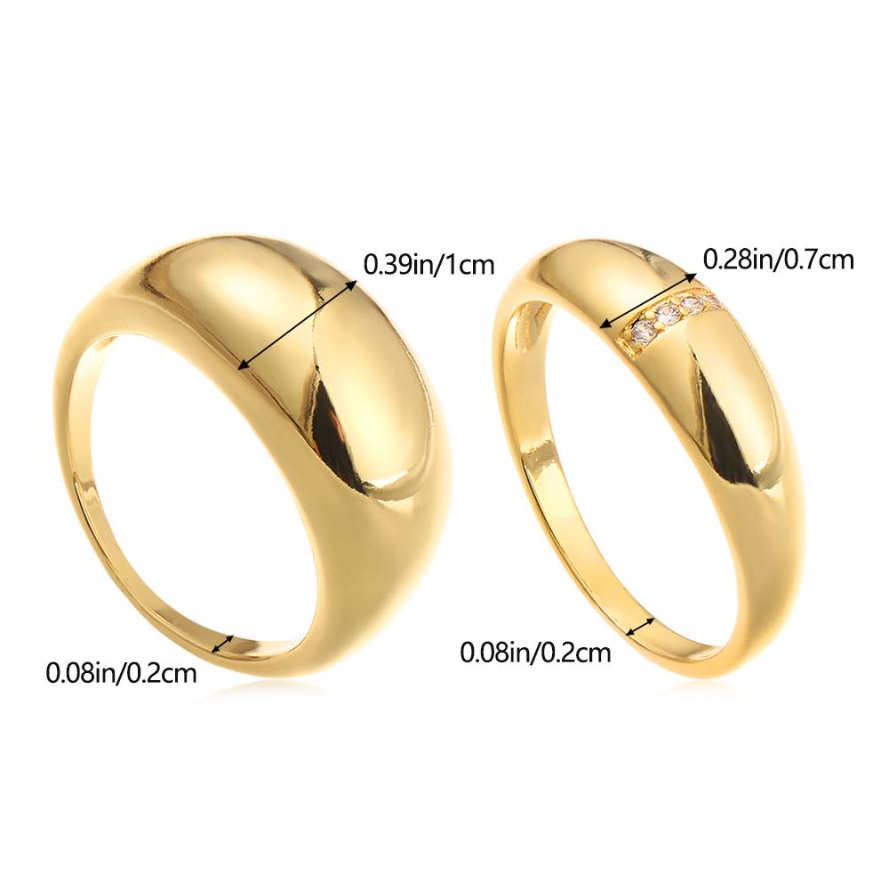 Lily Chunky Cincin Perhiasan Pernikahan Romantis Jari Mode Geometris