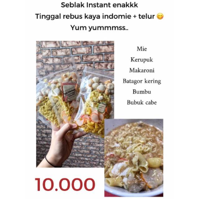 

Seblak Instant Pedes Hot Mantap