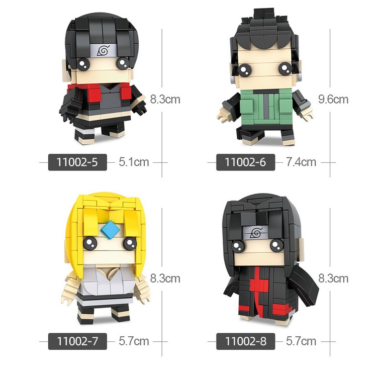 Mainan puzzle Rakitan Balok Bangunan model Anime Naruto
