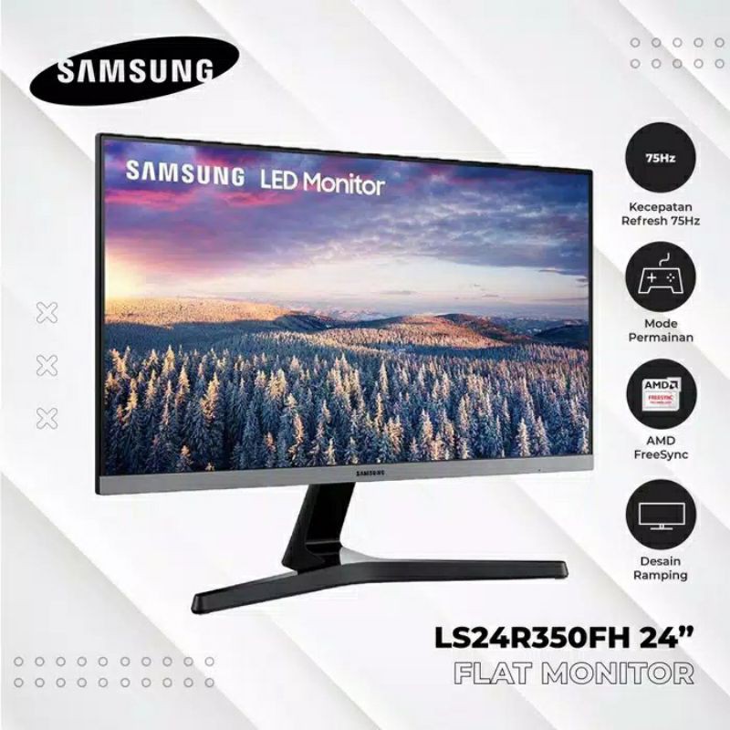 Monitor LED Samsung 24R350 ips 75hz thinbezel freesync | LS24R350 S24R350