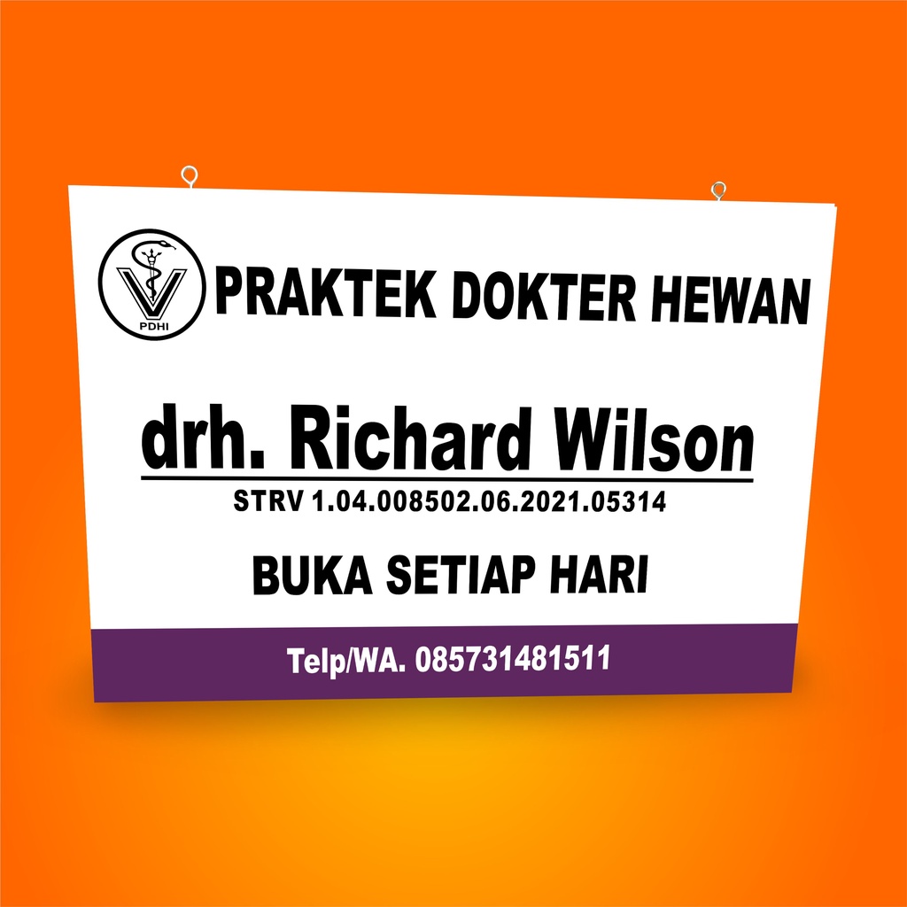 

Papan Nama Dokter Hewan