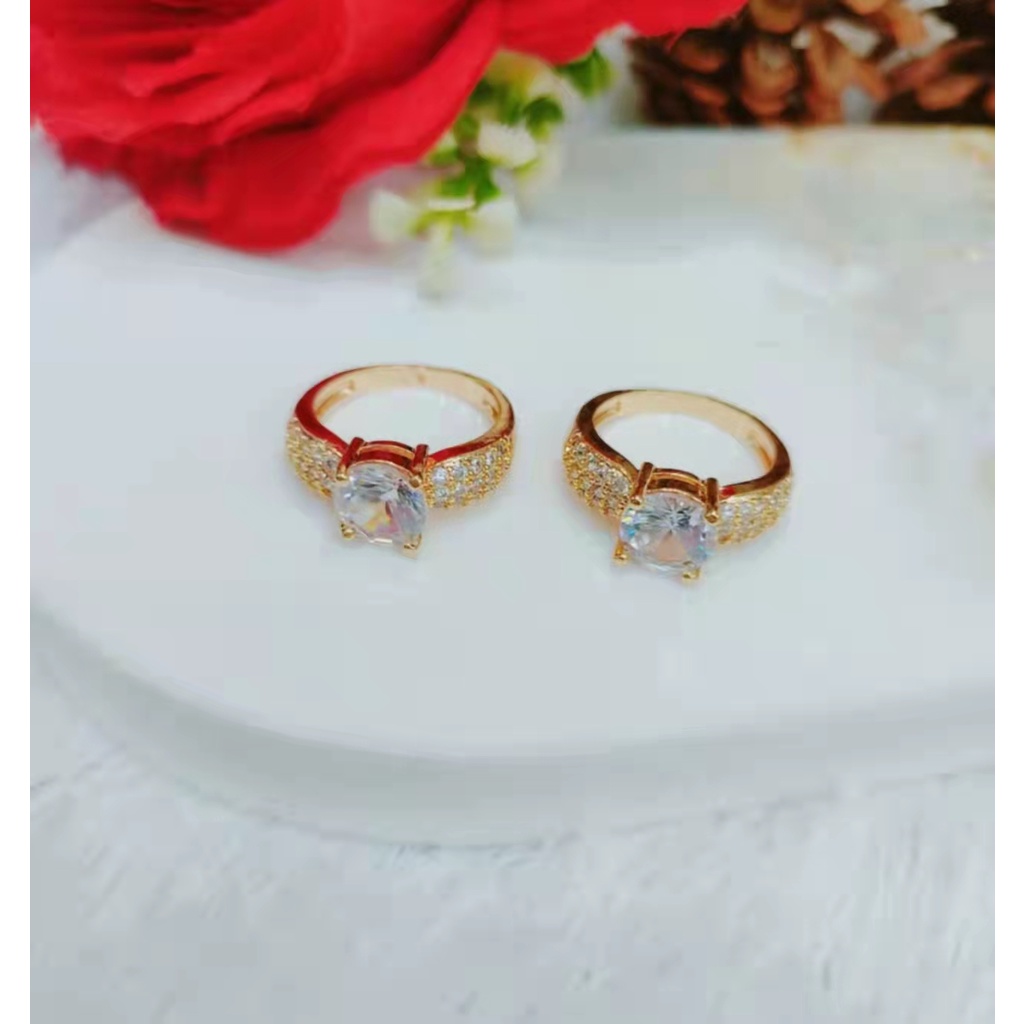 Cincin Xuping Permata Lapis Emas Perhiasan Fashion 1226-1228