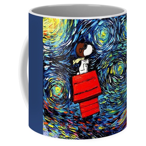 Snoopy Starry Night Van Gogh Coffee Mug