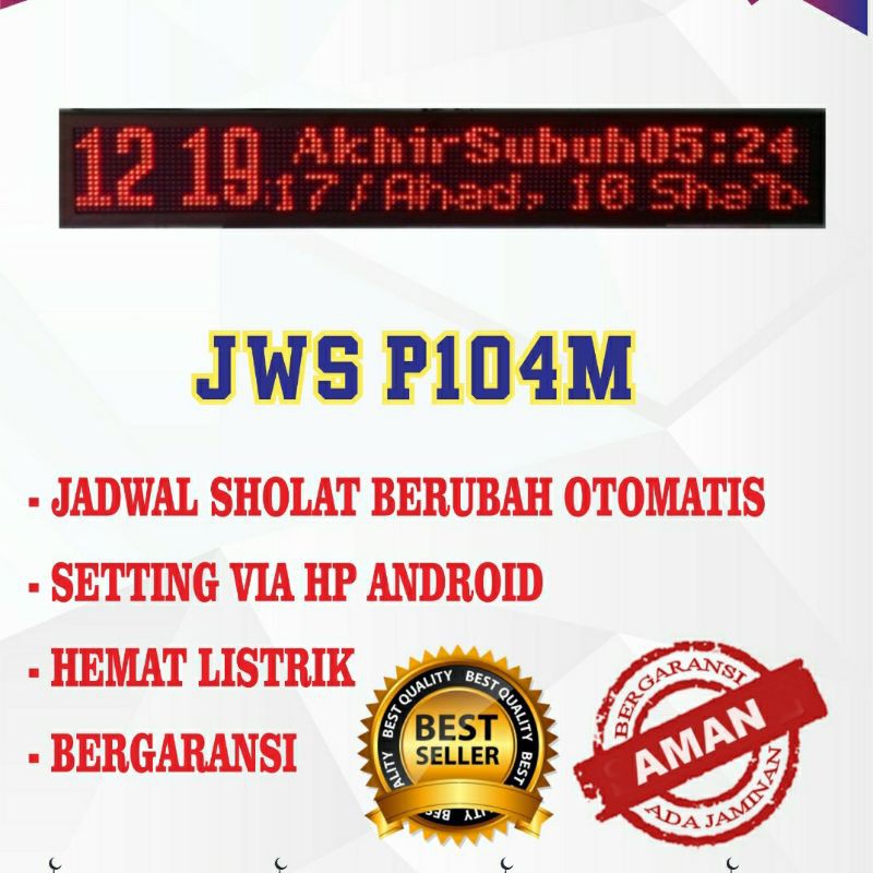 jam masjid digital,jadwal sholat otomatis,+timer iqomah