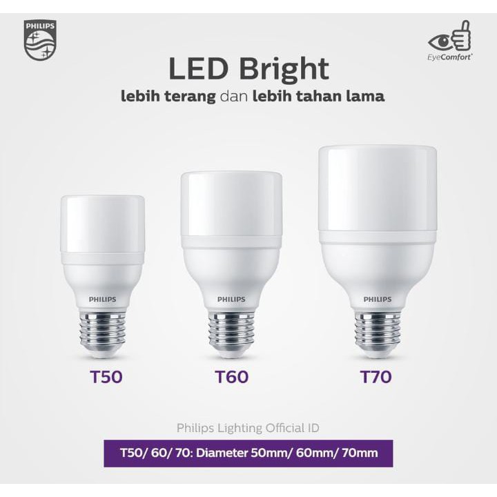 PHILIPS LED BRIGHT 9W 11W 13W 17W 20W / LEBIH TERANG