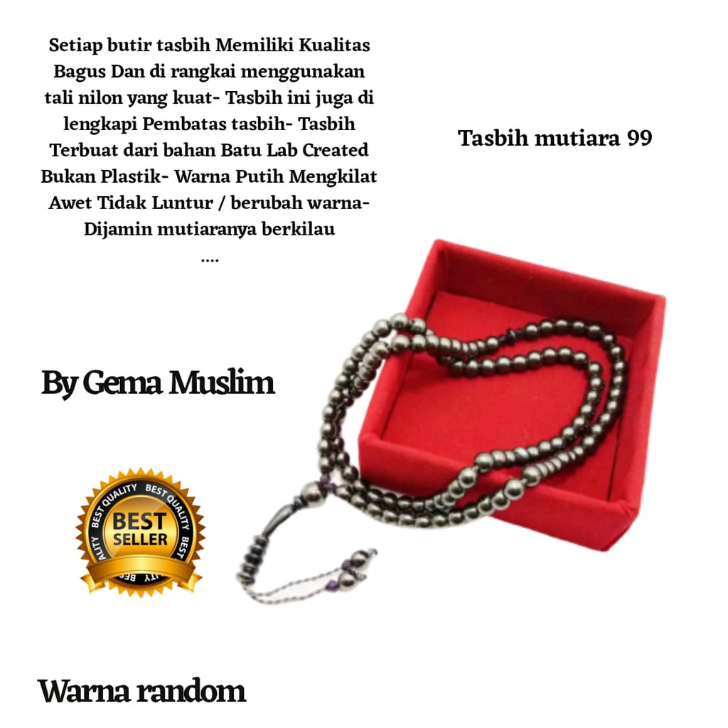 tasbih mutiara 99 isi 10 pcs