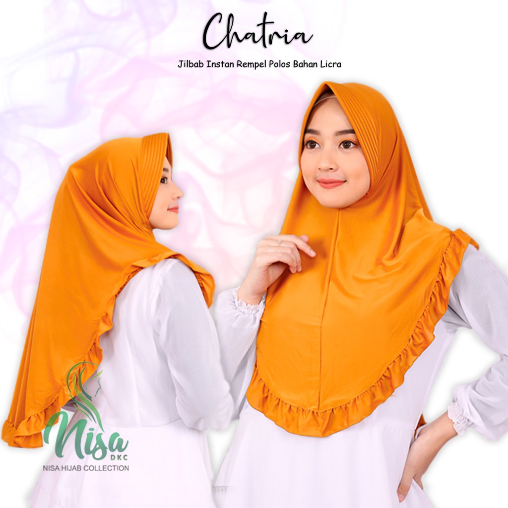 Jilbab Instan Hijab Rempel Polos Chatria Kerudung Licra Idola Dailyhijab