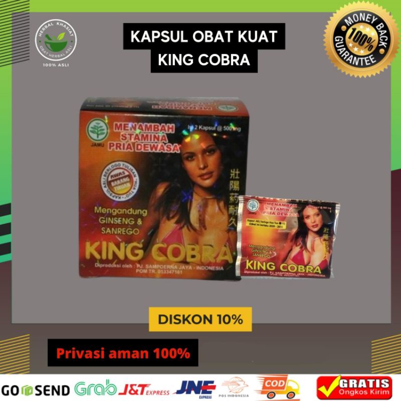 KAPSUL KING COBRA OBAT KUAT PRIA TAHAN LAMA BERKHASIAT