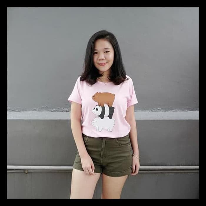 KAOS COMBED 30S BAJU TSHIRT WE BARE BEAR BERTINGKAT