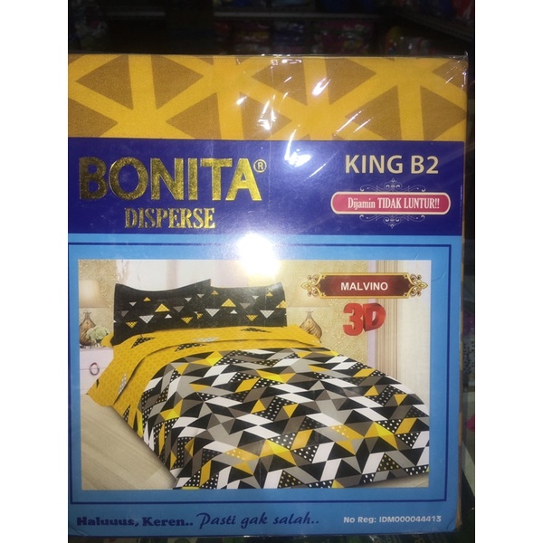 SPREI BONITA motif MALVINO (BISA COD) 180x200, bantal 4, 160x200, 120x200, bantal 2