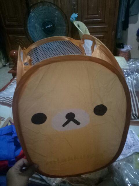 Bpt - H213 Keranjang Baju Kotor Lipat Motif Karakter / Laundry Basket / Keranjang Kartun
