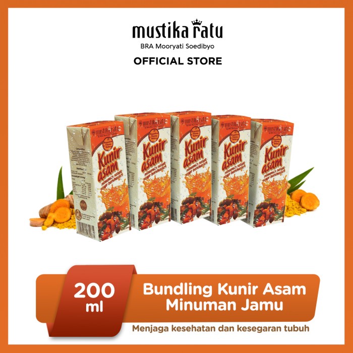 

[Mustika Ratu] Minuman Kunir Asem 200 ml Minuman Jamu Bundling 5pcs (BERKUALITAS)