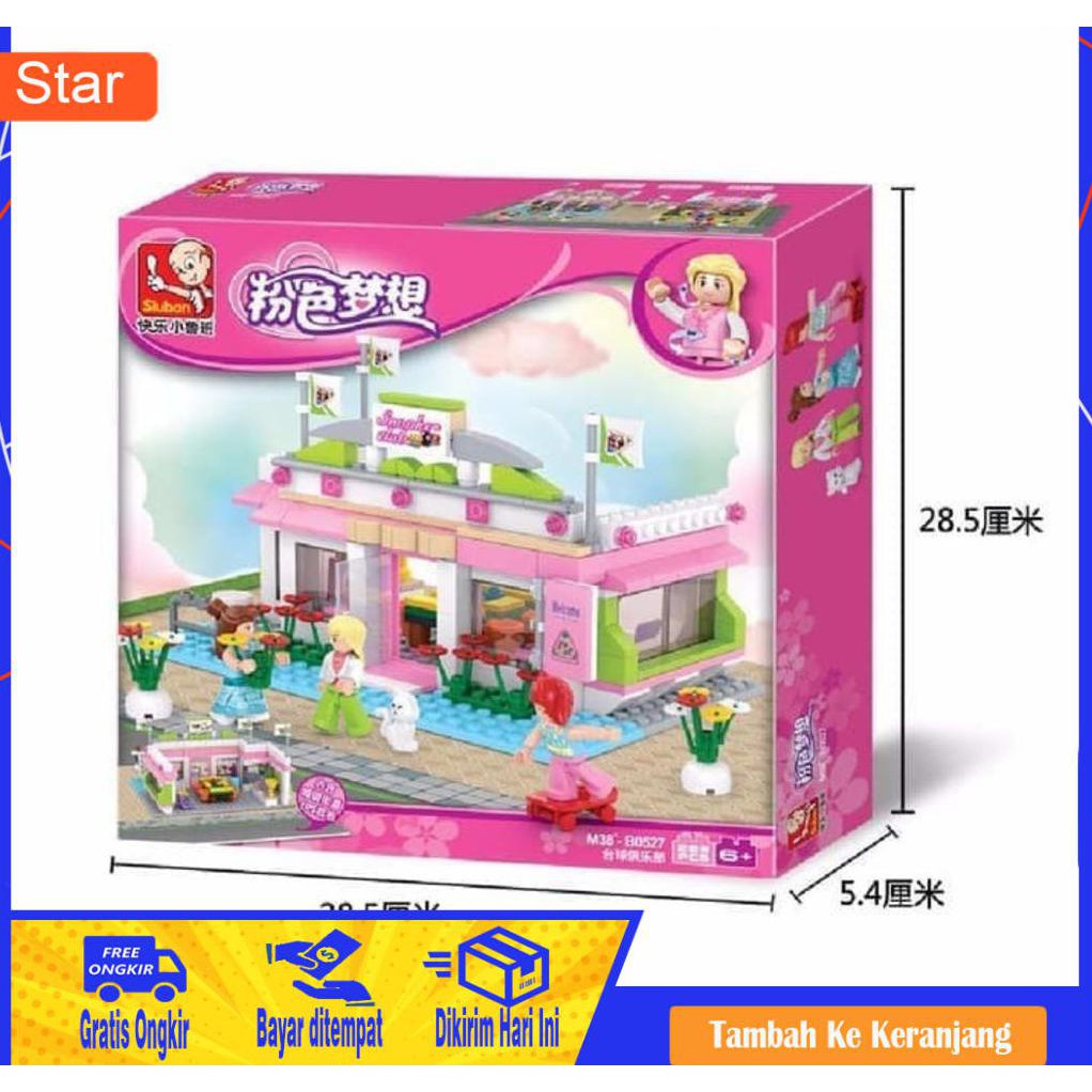 BAYAR DITEMPAT - MAINAN BRICK ANAK PEREMPUAN / SLUBAN M38 B0527 SNOOKER CLUB // DISKON XJ931