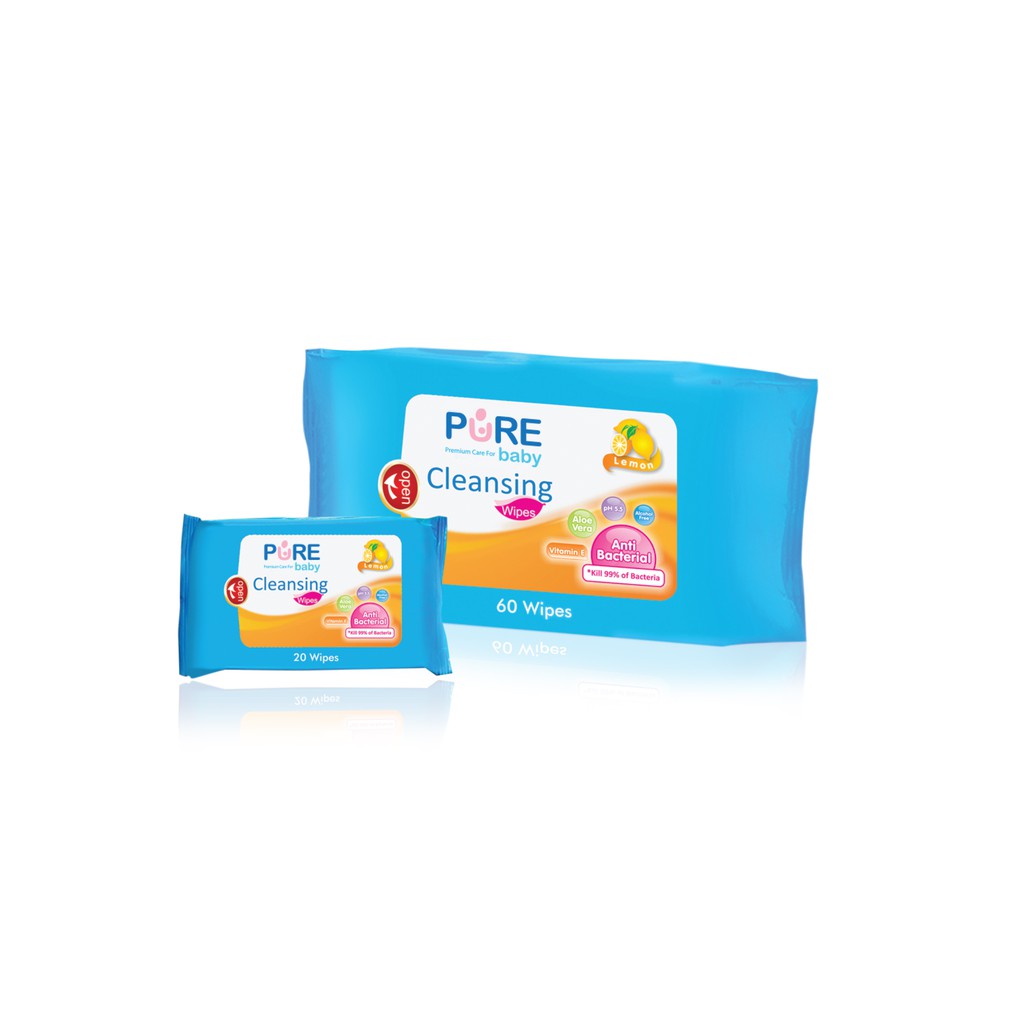 Pure Baby Cleansing Wipes 60s / Pure BB Tissue Bayi