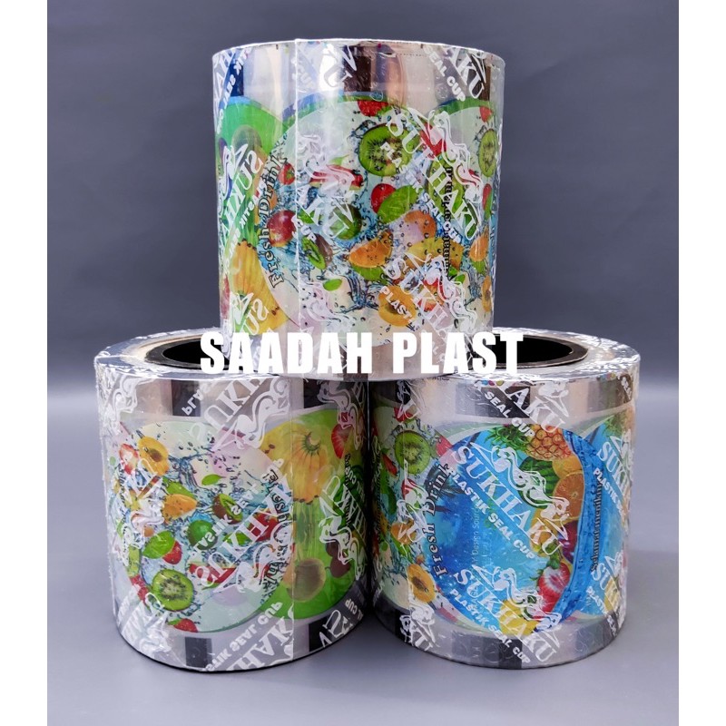 PLASTIK LID SEALER CUP BUAH 1000CUP / TUTUP GELAS PLASTIK / SEAL CUP BUAH