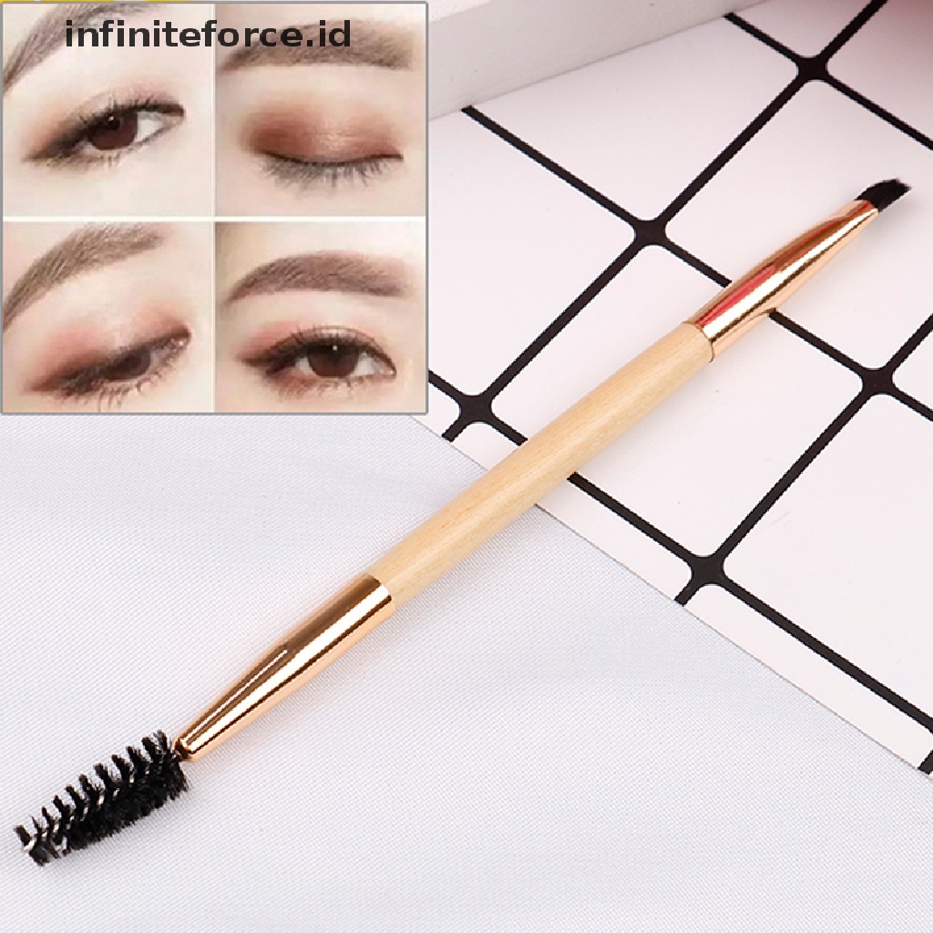 Infiniteforce.id Brush Alis + Sisir Bambu Untuk Makeup / Kosmetik Wanita