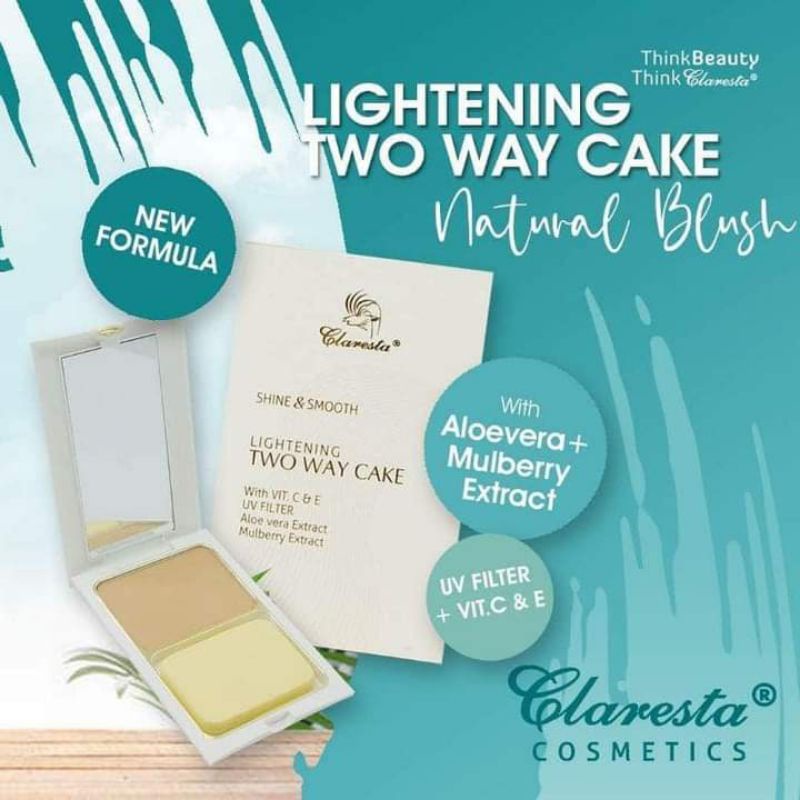 Two Way Cake Lightening Claresta / Bedak padat Claresta / claresta kaca