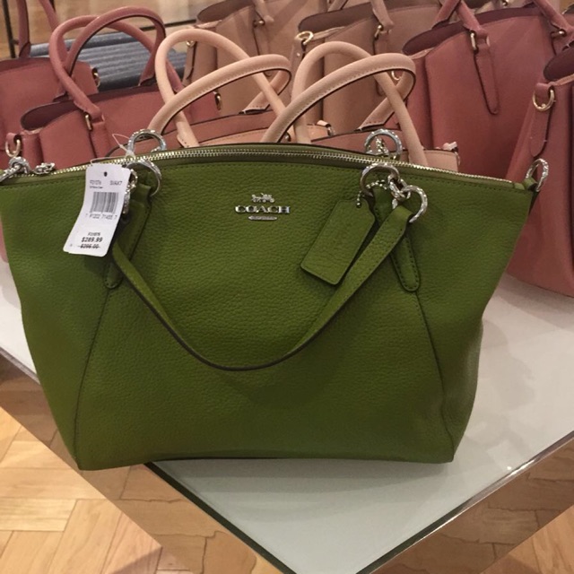 Tas Coach Small Kelsey Yellow Green