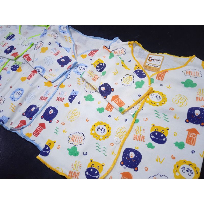 Baju Bayi Piyama Motif Happy Animal 0-3 bulan