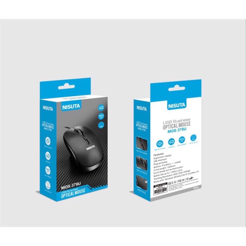 ORIGINAL MOUSE TERMURAH MOUSE KABEL NISUTA MOS-015U Mouse Wired AWET