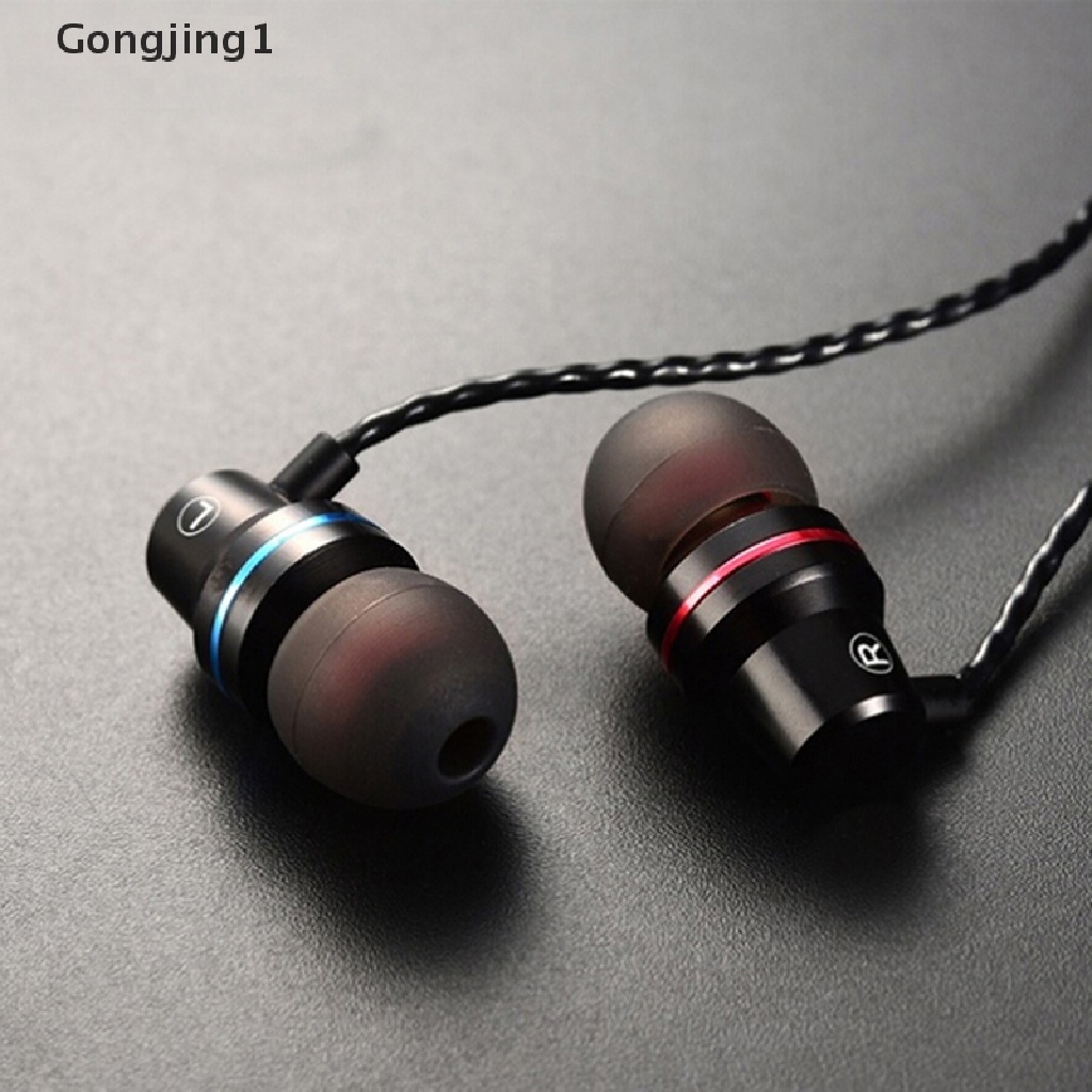 Gongjing1 headset Earphone Kabel stereo heavy bass Dengan noise Canceling Untuk Olahraga