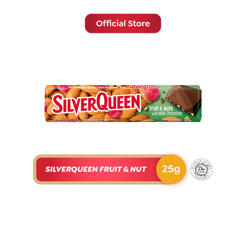 Promo Harga Silver Queen Chocolate Fruit & Nuts 25 gr - Shopee