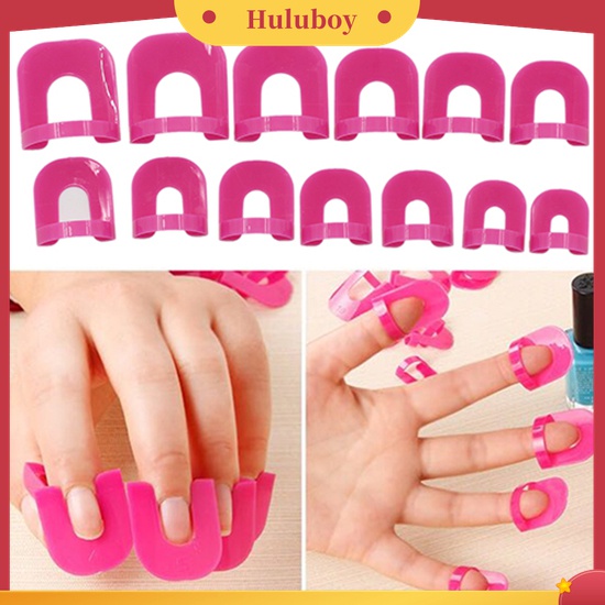 Huluboy Huluboy♡ 26pcs Klip Cetakan Kutek Anti Tumpah Bahan Plastik + 1pc Stiker