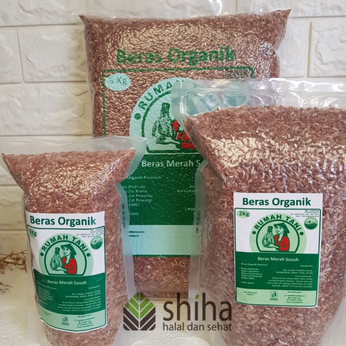 

978Eq0010W Beras Merah Organik Sosoh Rumah Tani (Organic Certified) 5 Kg W5Q40112