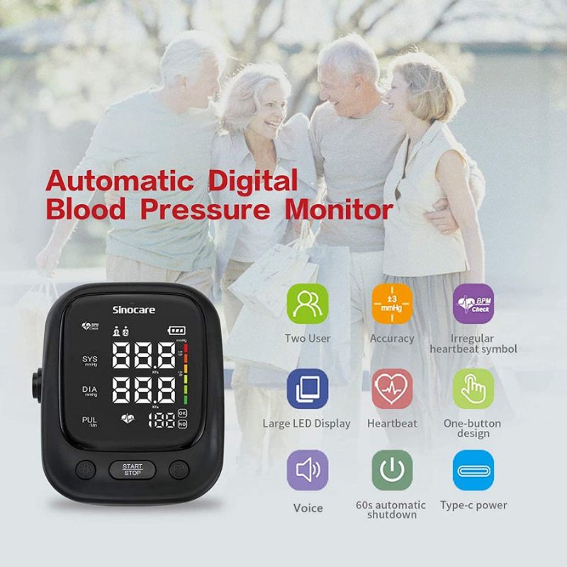 Sinocare AES-U181 Alat Cek Tensimeter Tekanan Darah Otomatis - Tensi Sinoheart Tensimeter Digital