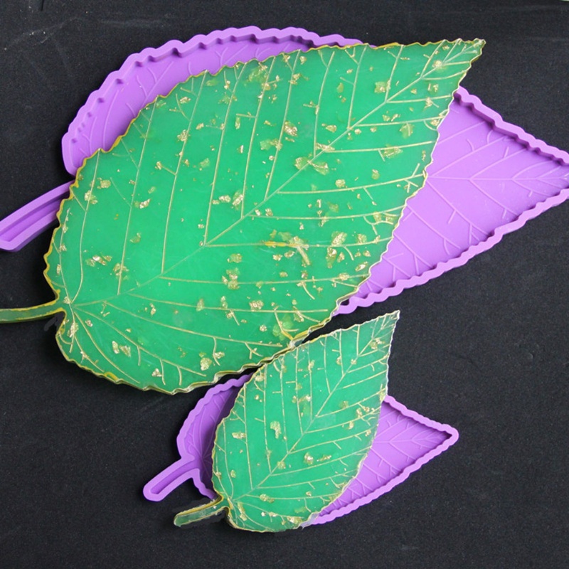 SIY  Large Leaf Tray Coaster Molds Silicone Leaves Coasters Bowl Mat Resin Casting Molds Maple Leaf Silicone Molds Craft
