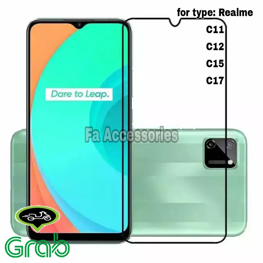 FA Tempered Glass 5D oppo Realme C11 C12 C15 C17 C20 C21 C25 C21Y C25S C31 C30 C35 C33 C30S C55 NFC Y S FULL screen antigores