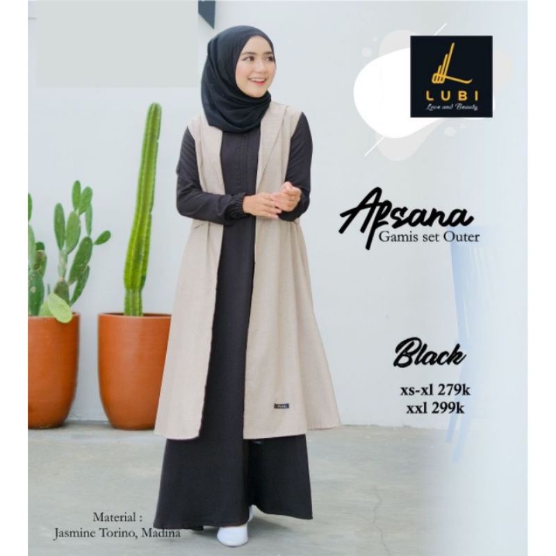 gamis set outer afsana by lubi