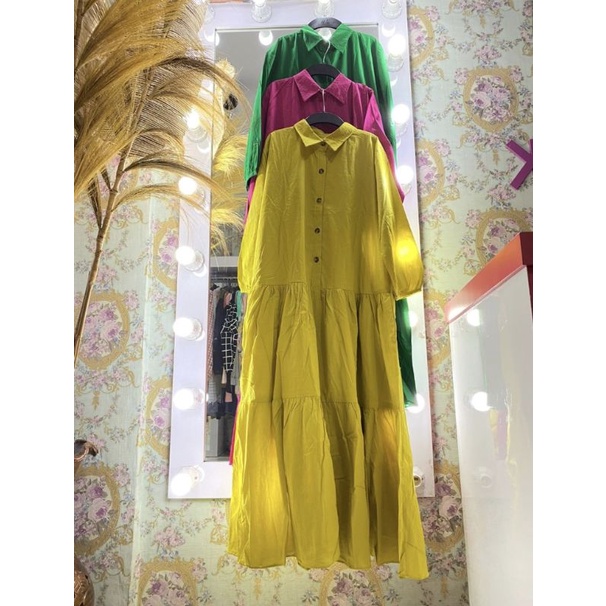 gamis katun kekinian