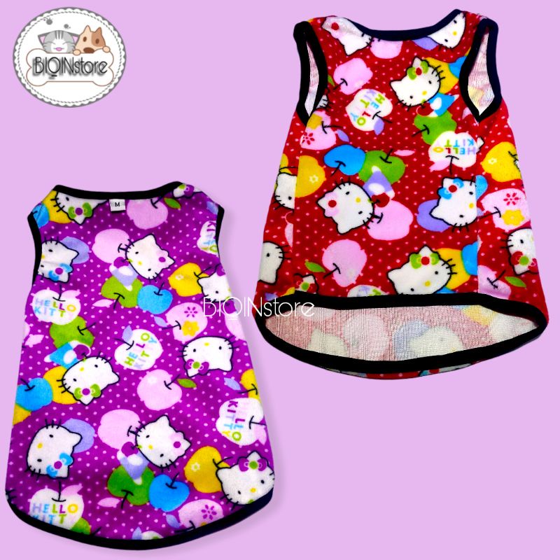 Baju kucing Motif karakter hello Kitty