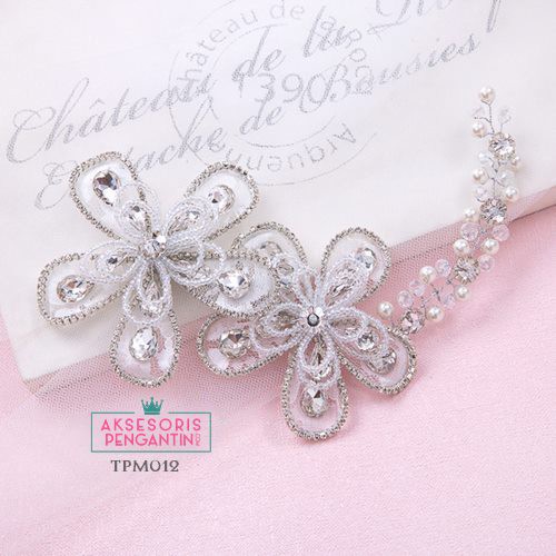 [BISA COD] AKSESORIS PENGANTIN HEADPIECE HAIRBAND TIARA WEDDING TPM012