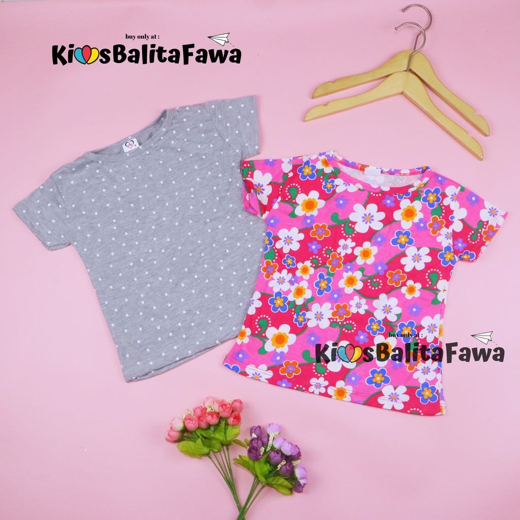 Kaos Ibby uk 1-5 Tahun / Lengan Pendek Anak Perempuan Tshirt Baju Cewek Kaos Adem Murah Branded