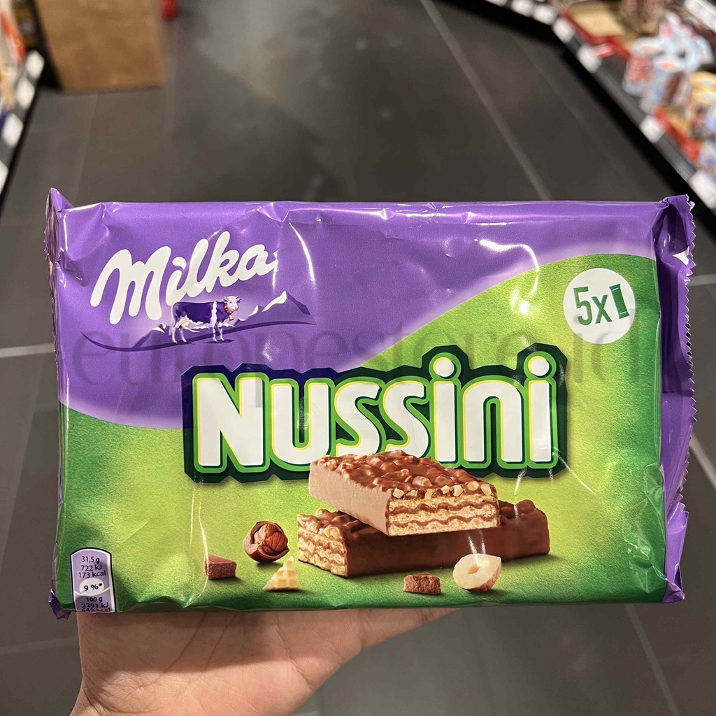 READY STOCK Milka Nussini 157 gr | Wafer Milka Lapis Coklat