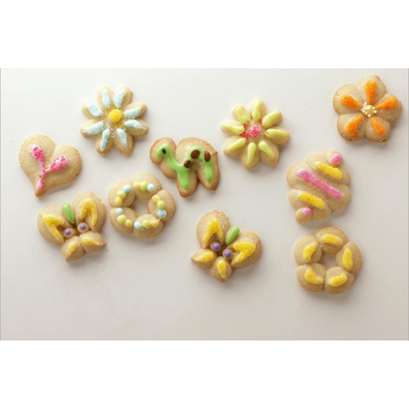 Cookie gun biscuit mold 12 flower pieces 6 cream Alat Cetak Kue kering