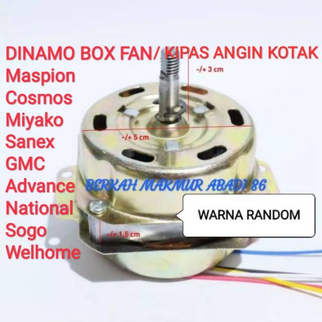 Dinamo Kipas Angin KOTAK / Mesin BOX FAN