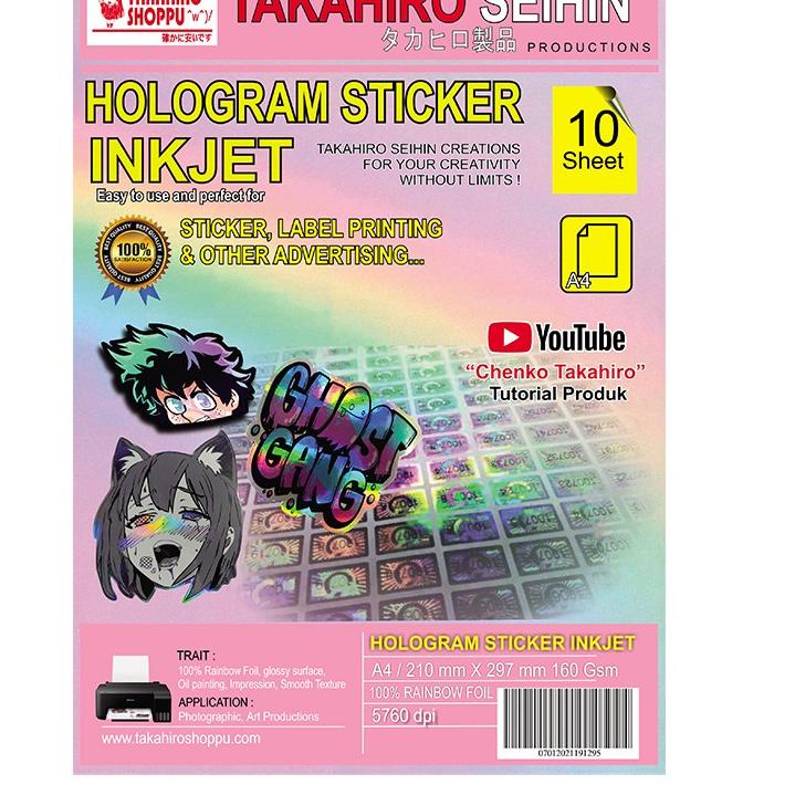 

STICKER HOLOGRAM A4 INKJET Waterproof TAKAHIRO SEIHIN